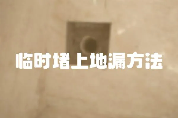 臨時堵上地漏方法