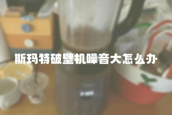 斯瑪特破壁機噪音大怎么辦