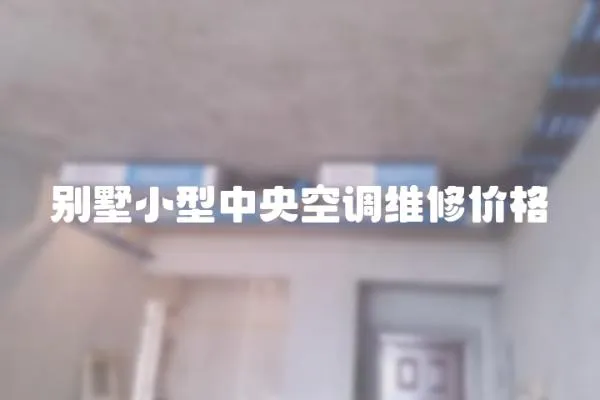 別墅小型中央空調(diào)維修價格