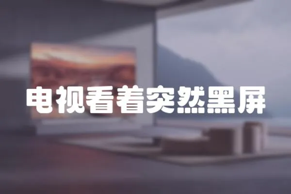 電視看著突然黑屏