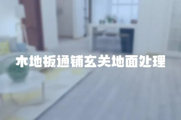木地板通鋪玄關(guān)地面處理