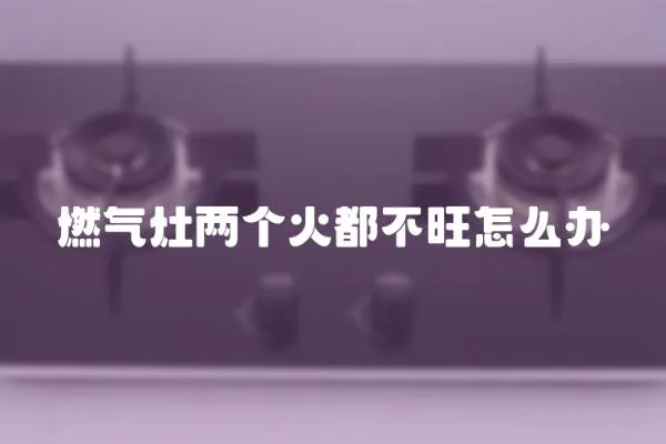 燃氣灶兩個火都不旺怎么辦