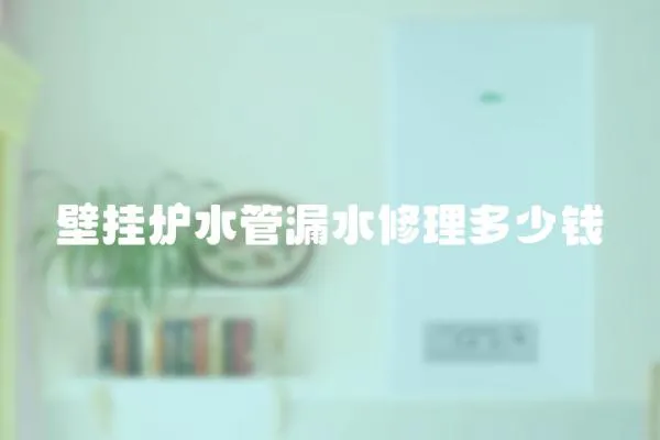 壁掛爐水管漏水修理多少錢