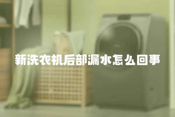 新洗衣機后部漏水怎么回事