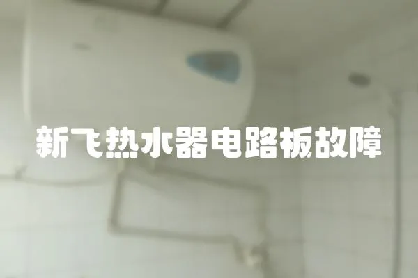 新飛熱水器電路板故障