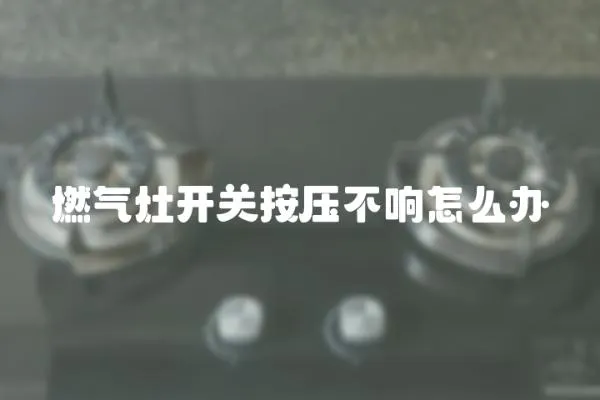 燃氣灶開關(guān)按壓不響怎么辦