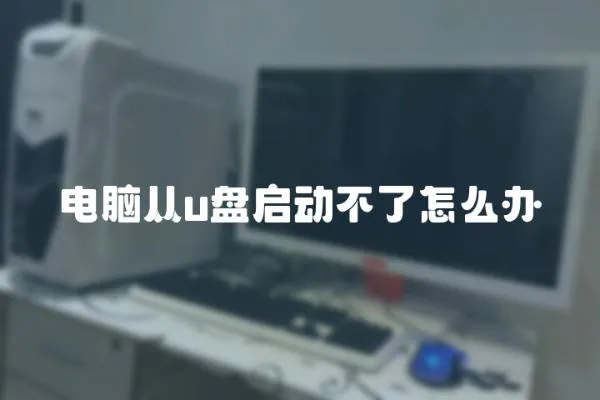 電腦從u盤啟動不了怎么辦
