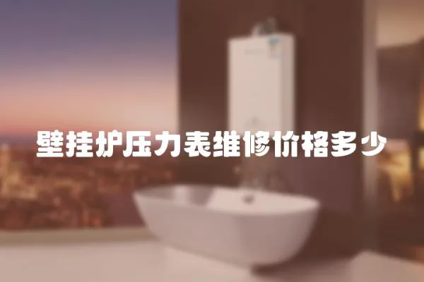 壁掛爐壓力表維修價格多少