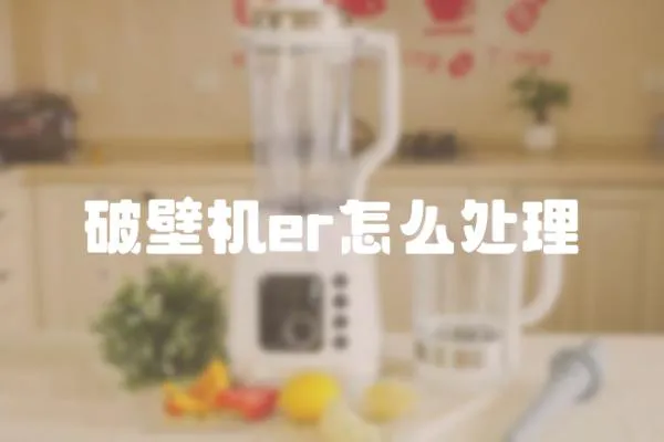 破壁機er怎么處理