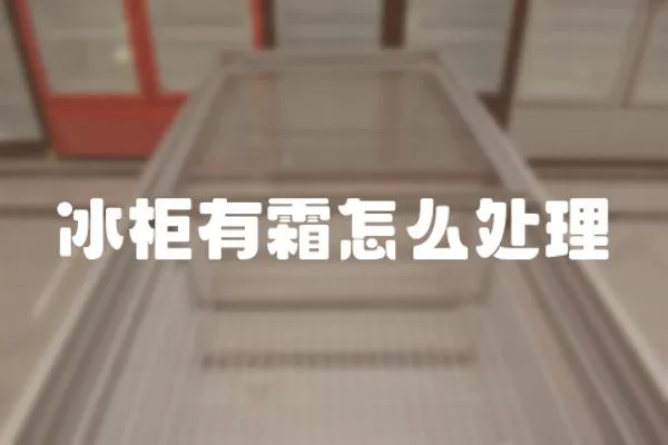 冰柜有霜怎么處理