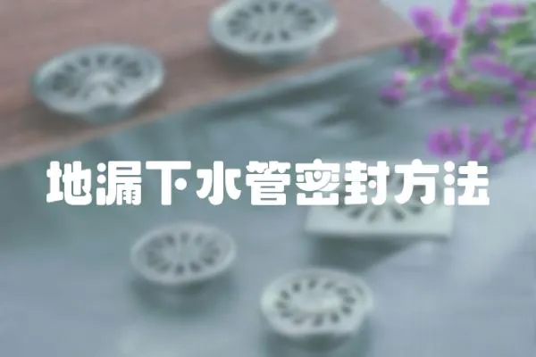 地漏下水管密封方法
