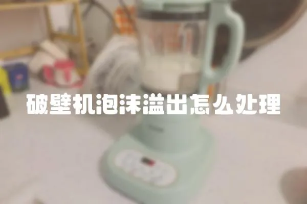 破壁機泡沫溢出怎么處理