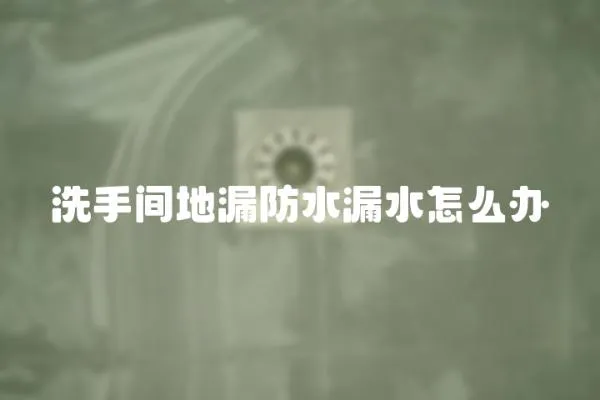 洗手間地漏防水漏水怎么辦