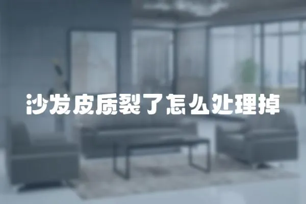 沙發皮質裂了怎么處理掉