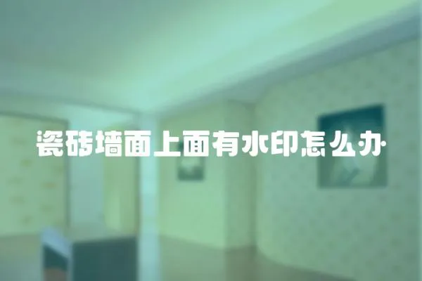 瓷磚墻面上面有水印怎么辦