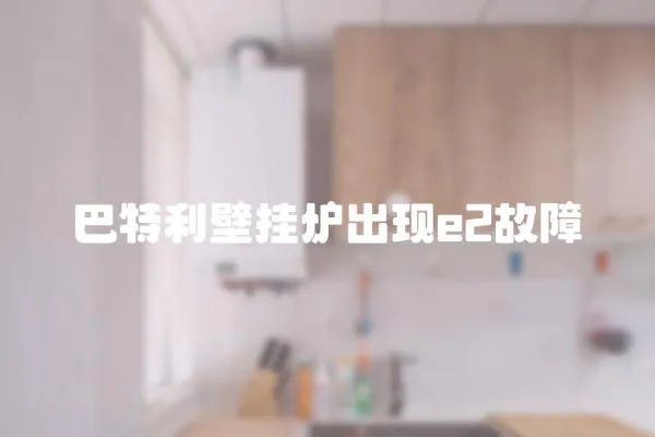 巴特利壁掛爐出現e2故障