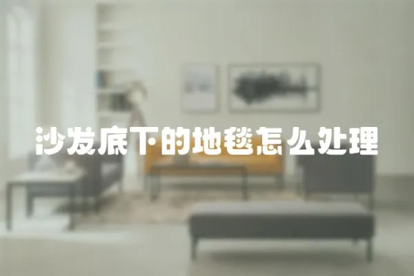 沙發底下的地毯怎么處理
