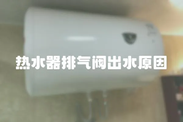 熱水器排氣閥出水原因