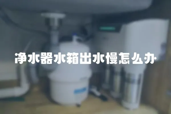 凈水器水箱出水慢怎么辦
