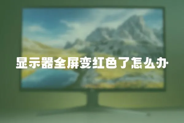 顯示器全屏變紅色了怎么辦
