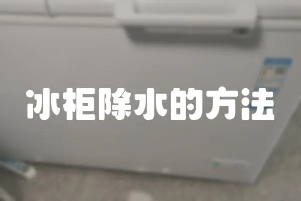 冰柜除水的方法