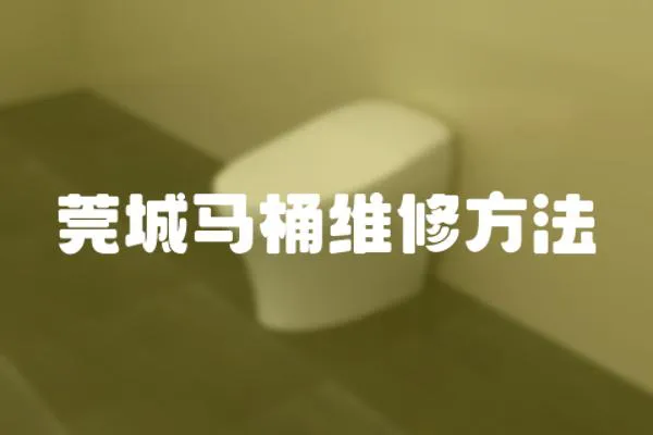 莞城馬桶維修方法