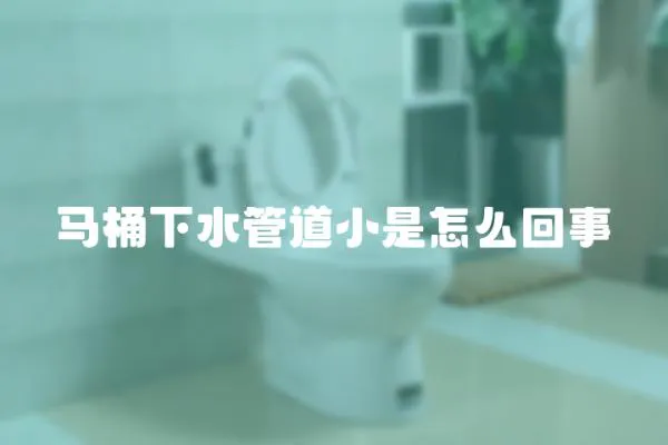 馬桶下水管道小是怎么回事