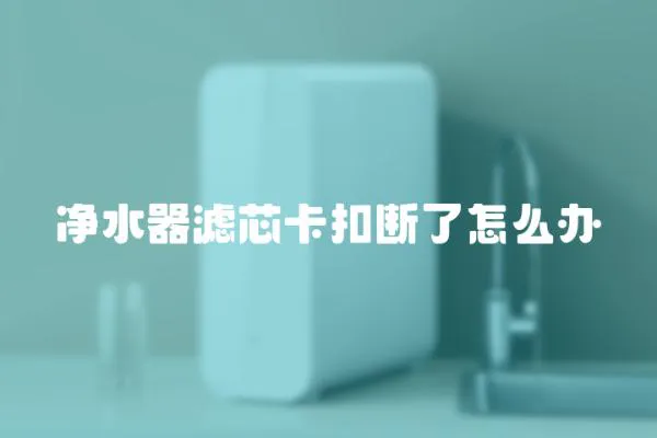 凈水器濾芯卡扣斷了怎么辦