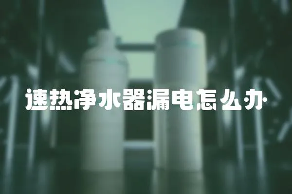 速熱凈水器漏電怎么辦