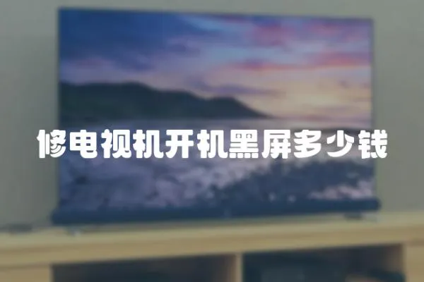 修電視機開機黑屏多少錢