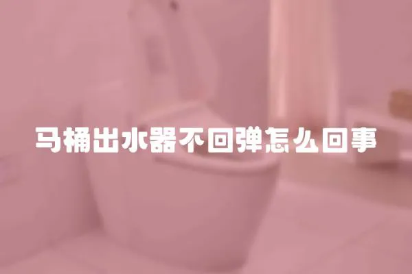 馬桶出水器不回彈怎么回事