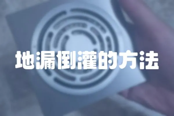 地漏倒灌的方法