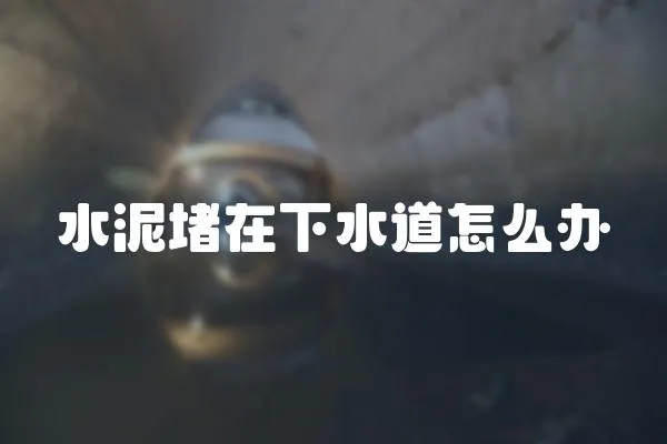 水泥堵在下水道怎么辦