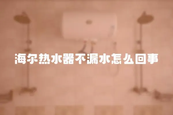 海爾熱水器不漏水怎么回事