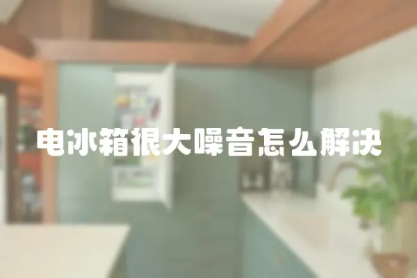 電冰箱很大噪音怎么解決