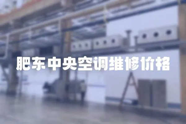 肥東中央空調維修價格