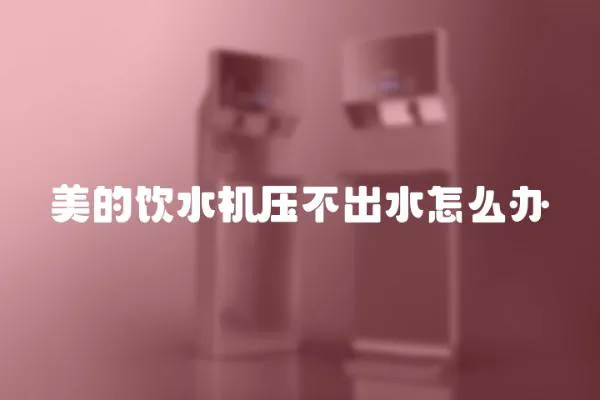美的飲水機壓不出水怎么辦