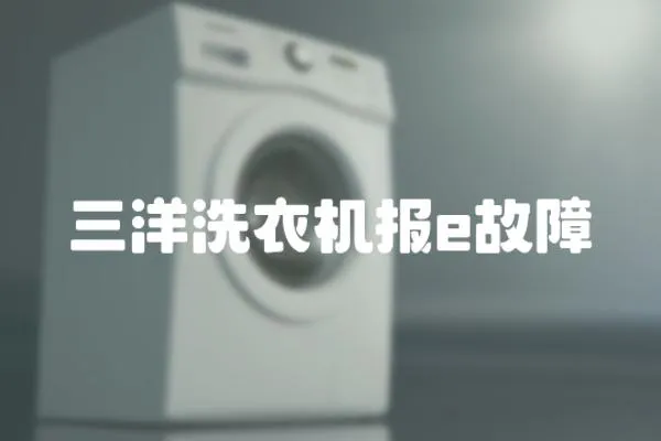 三洋洗衣機報e故障