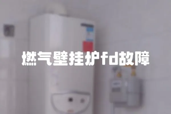 燃氣壁掛爐fd故障