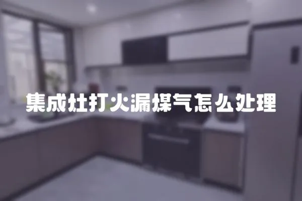 集成灶打火漏煤氣怎么處理