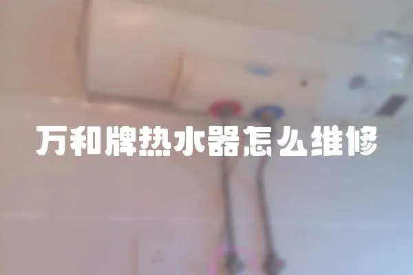 万和牌热水器怎么维修