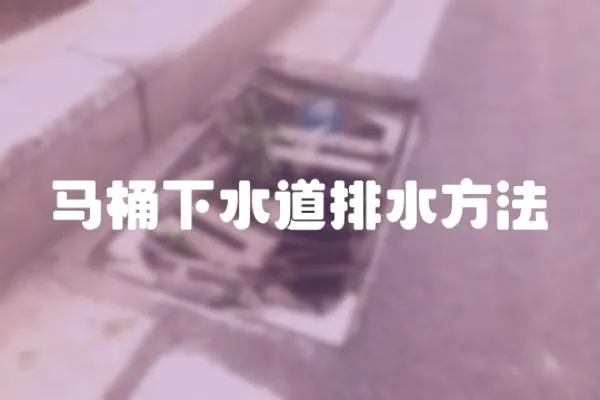 馬桶下水道排水方法
