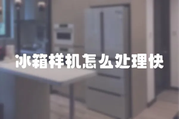 冰箱樣機怎么處理快