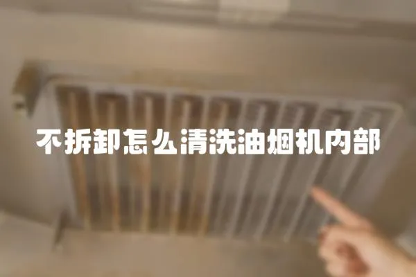 不拆卸怎么清洗油煙機(jī)內(nèi)部