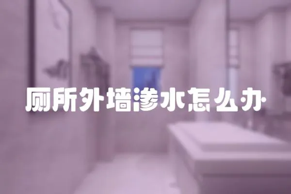 廁所外墻滲水怎么辦
