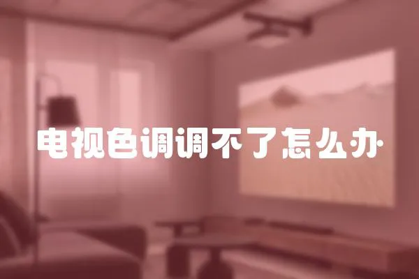 電視色調調不了怎么辦