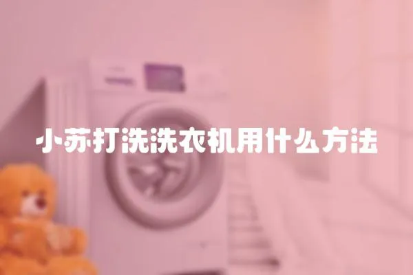 小蘇打洗洗衣機用什么方法
