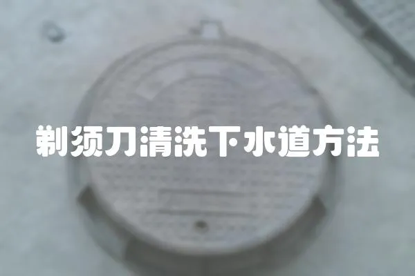 剃須刀清洗下水道方法