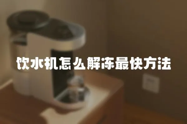 飲水機怎么解凍最快方法