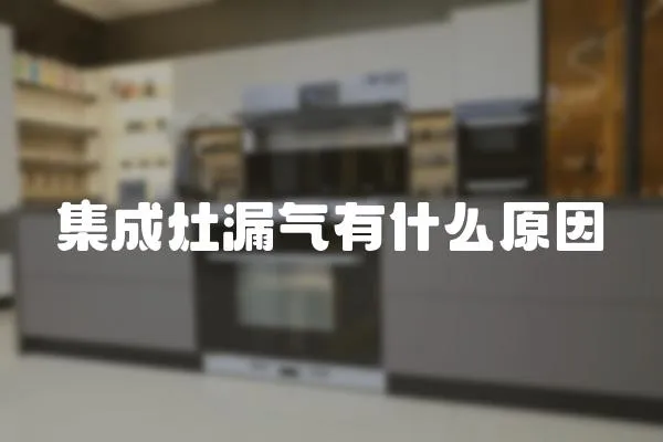 集成灶漏氣有什么原因